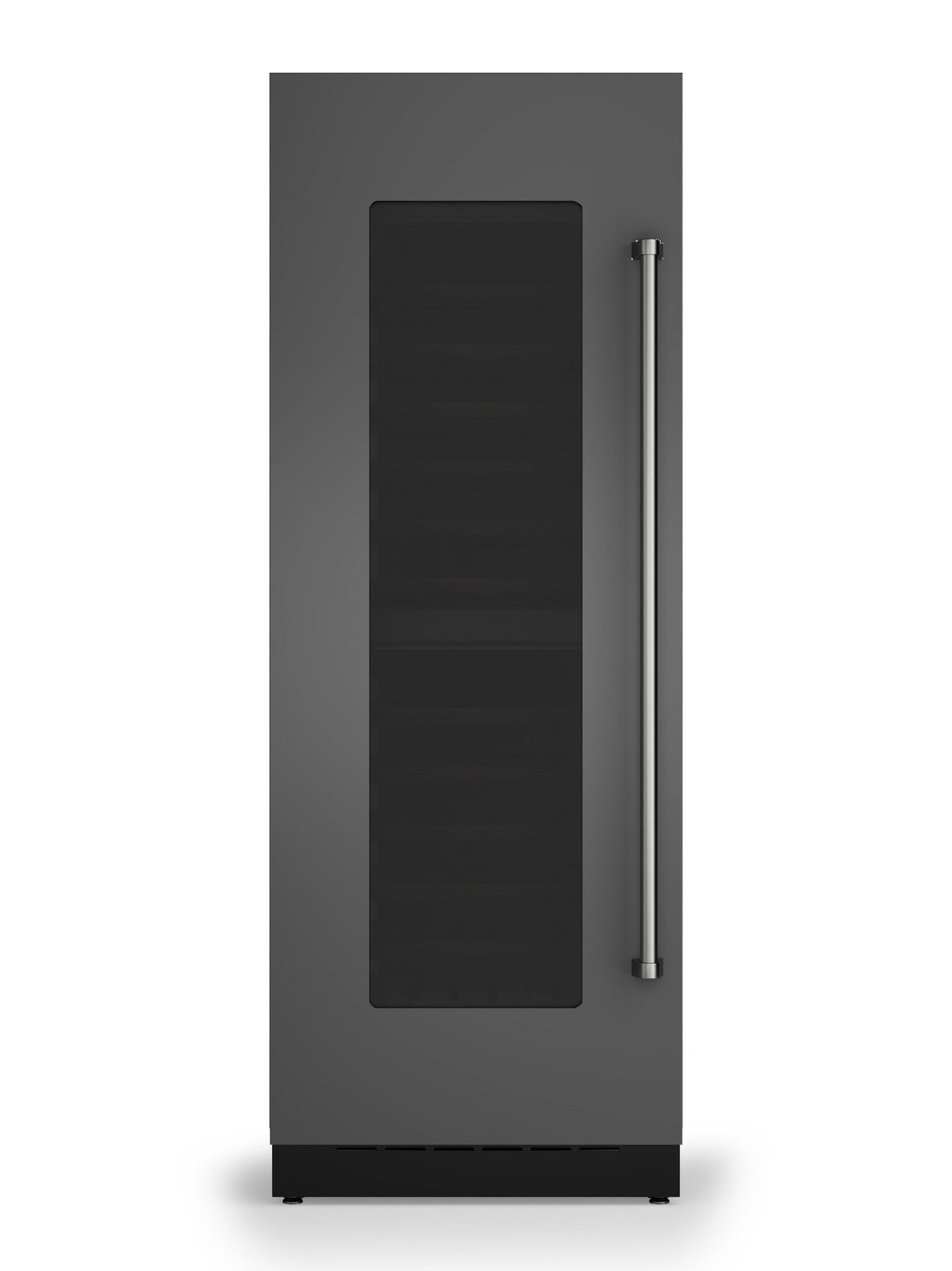 30"W. Integrated Wine Cellar Door Panel - Damascus Gray Left Hinge