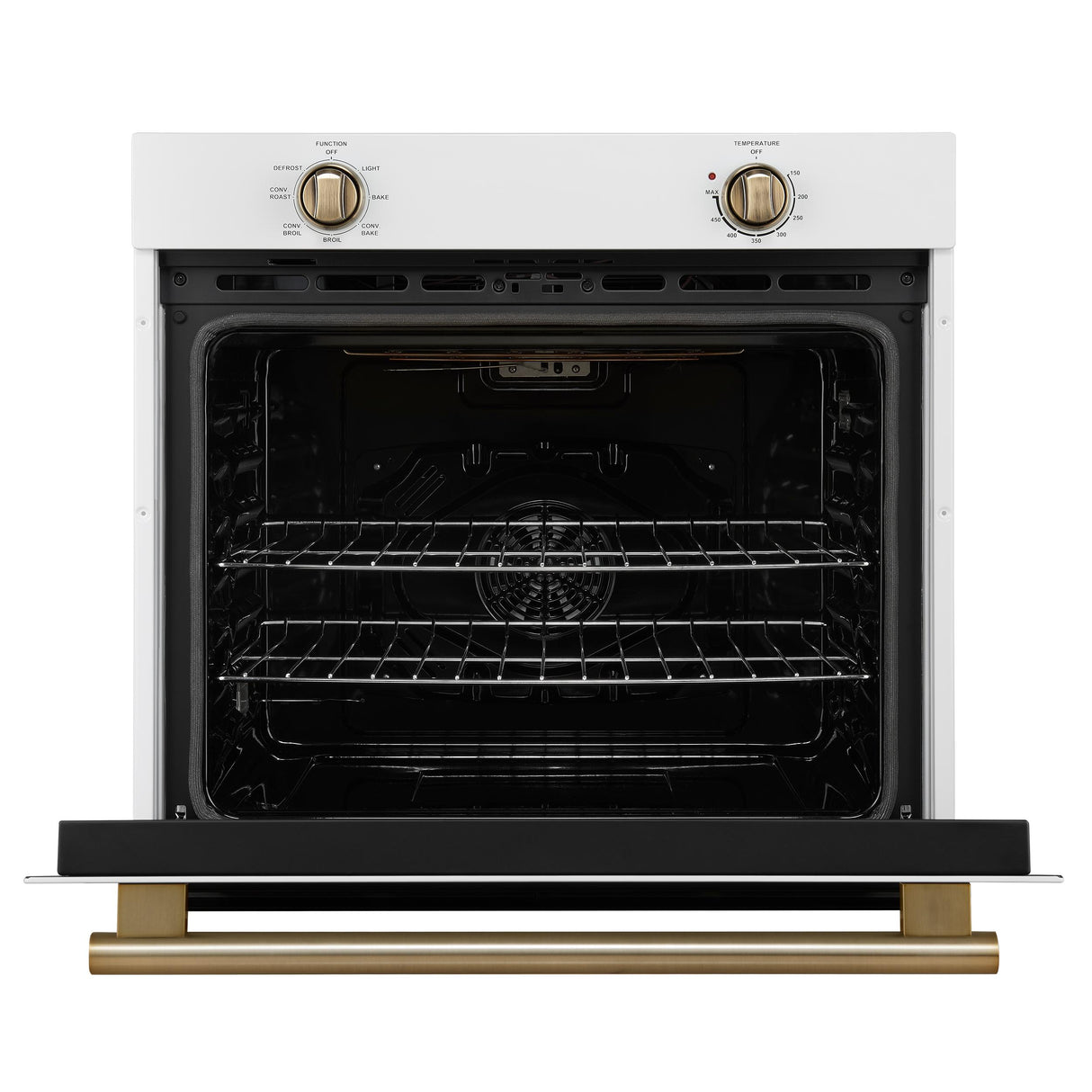 Forno Vomero 30-Inch Wall Oven, White, 5 cu.ft Capacity, 3550 Watts Convection, Mechanical Controls, Manuel Steam Clean