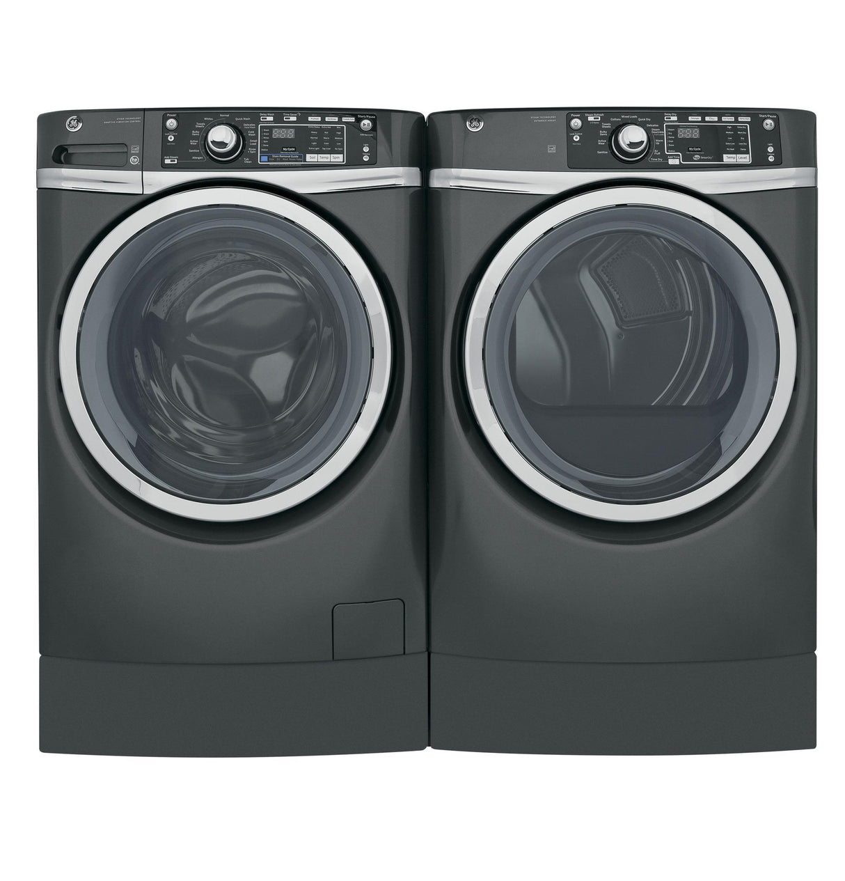 GE® 8.3 cu. ft. Capacity RightHeight™ Front Load Electric ENERGY STAR® Dryer with Steam