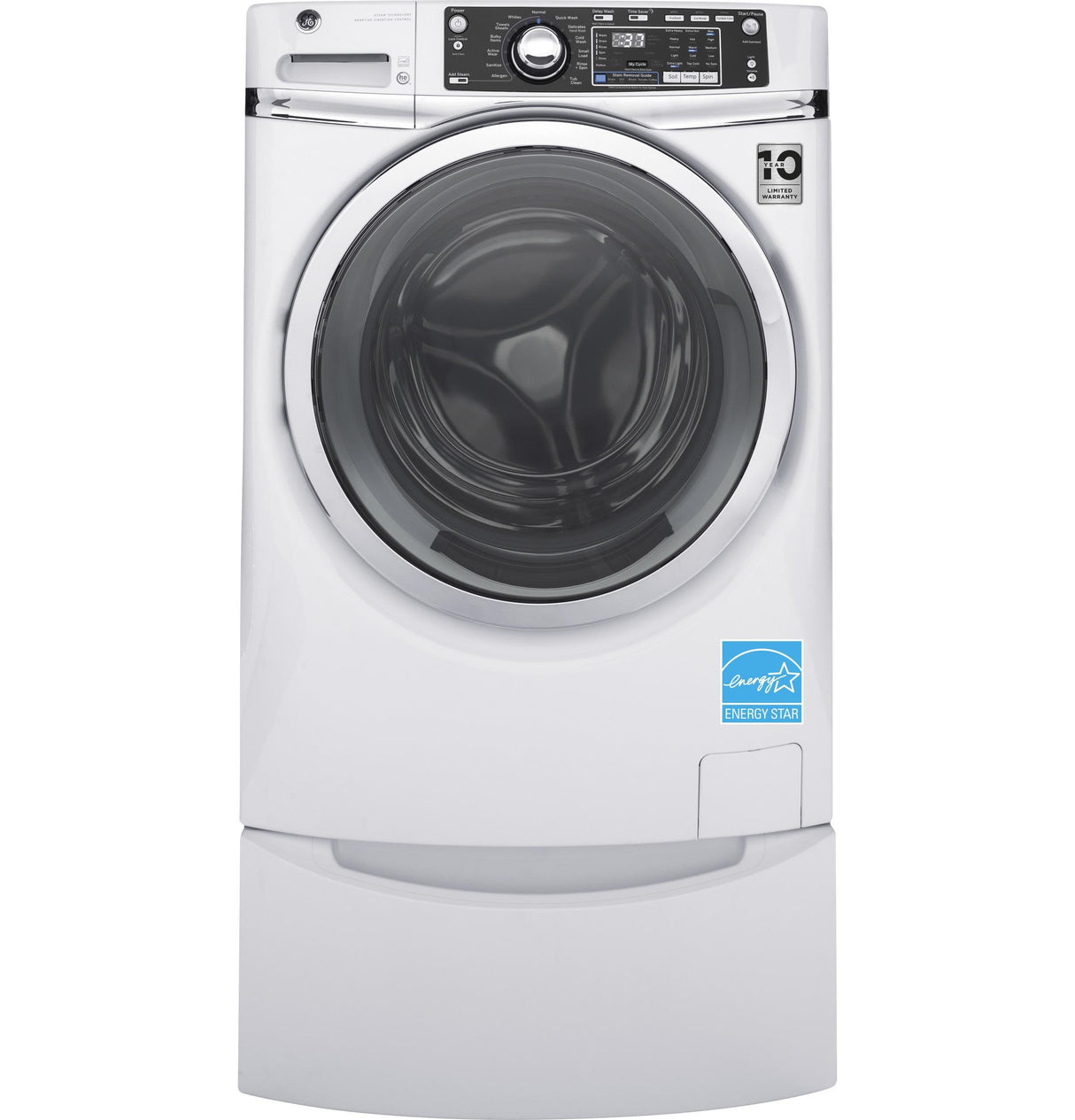 GE® 4.9 DOE cu. ft. Capacity Front Load ENERGY STAR® Washer with Steam