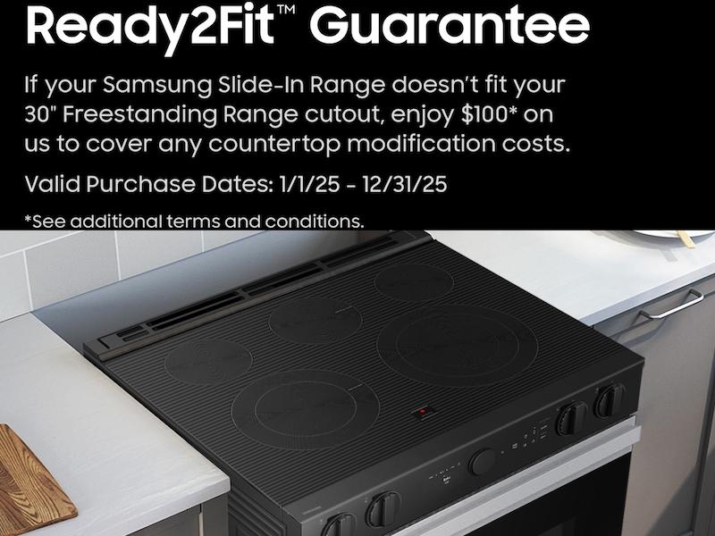 Bespoke 6.3 cu. ft. Smart Slide-In Electric Range with Air Fry & Precision Knobs in White Glass