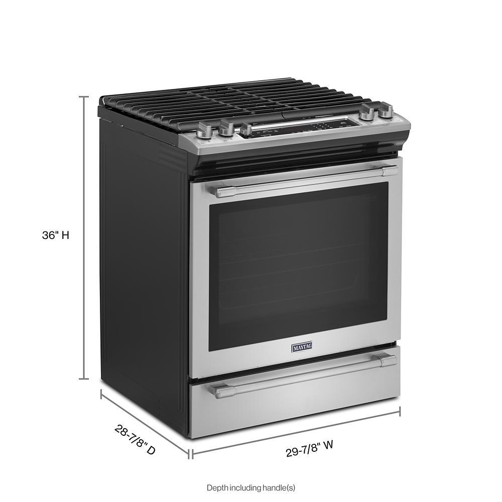 30-INCH WIDE SLIDE-IN GAS RANGE WITH TRUE CONVECTION AND FIT SYSTEM - 5.8 CU. FT.