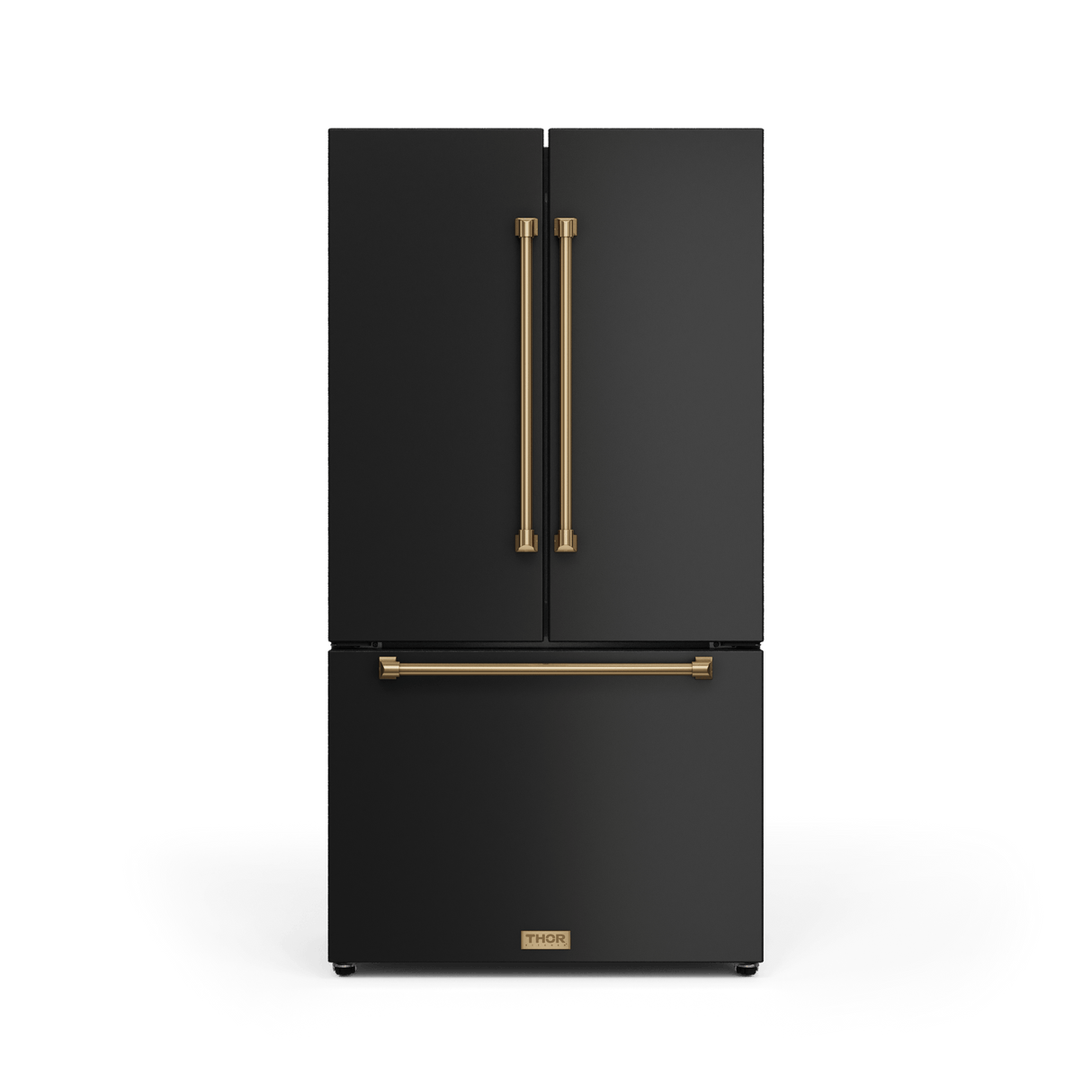 36 Inch 20.3 Cu Ft French Door Counter Depth Refrigerator With Ice Maker In Black/bronze Gordon Ramsay Series