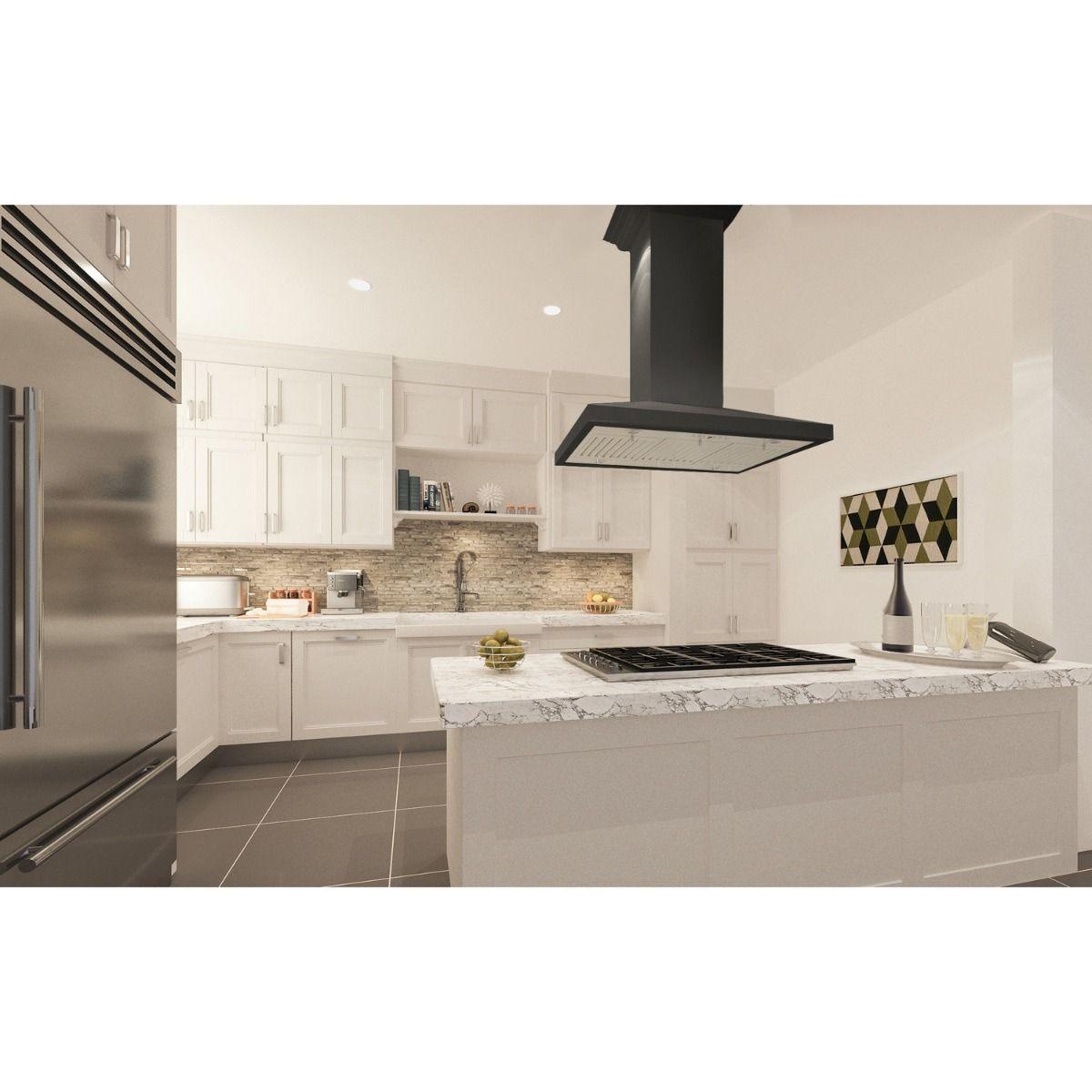 ZLINE 42" Designer Series Wooden Island Range Hood with Crown Molding (KBiCC-42)