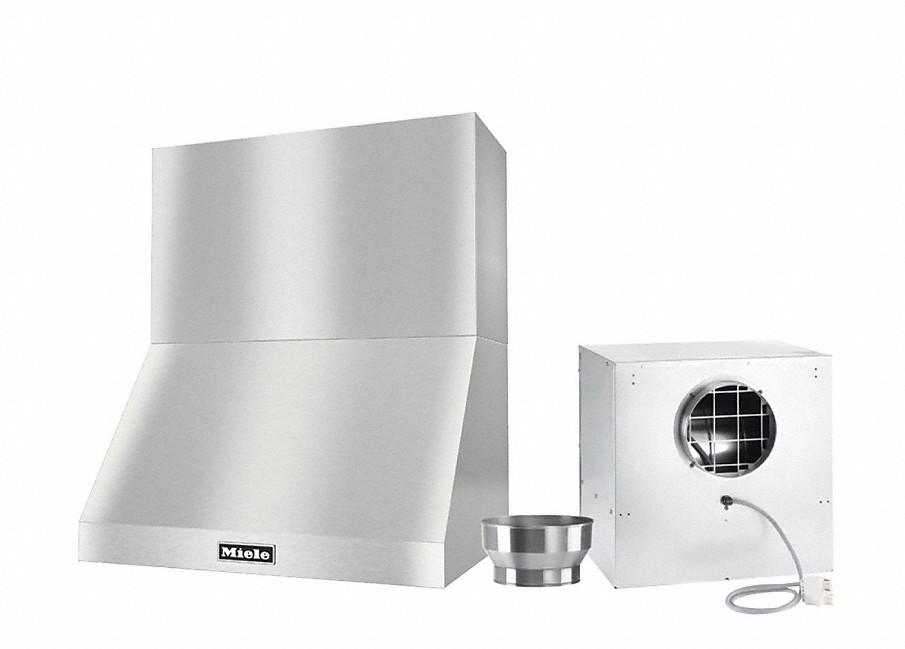 DAR 1220 Set 12 Wall-Mounted Range Hood with Extraction Mode with external XL motor including 18" chimney cover.