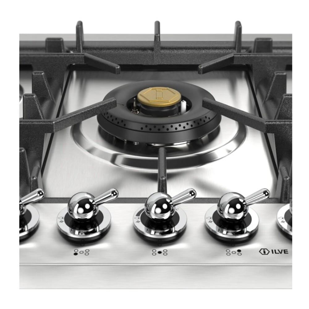 ILVE UHCPT75NSSCLP Nostalgie II 30 inch Built-In Gas Cooktop with 5 Burners, in Stainless Steel (Liquid Propane, Chrome)