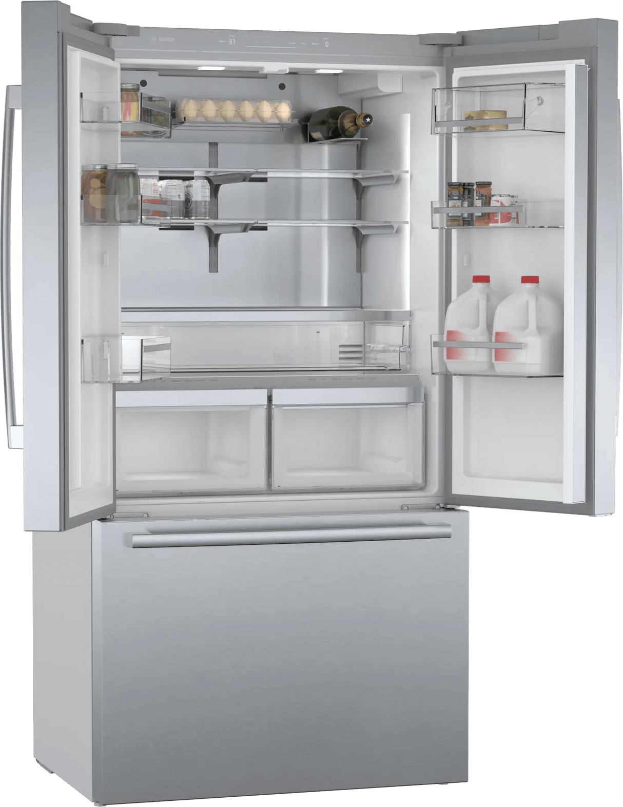 800 Series French Door Bottom Mount Refrigerator 36" Stainless steel (with anti-fingerprint)