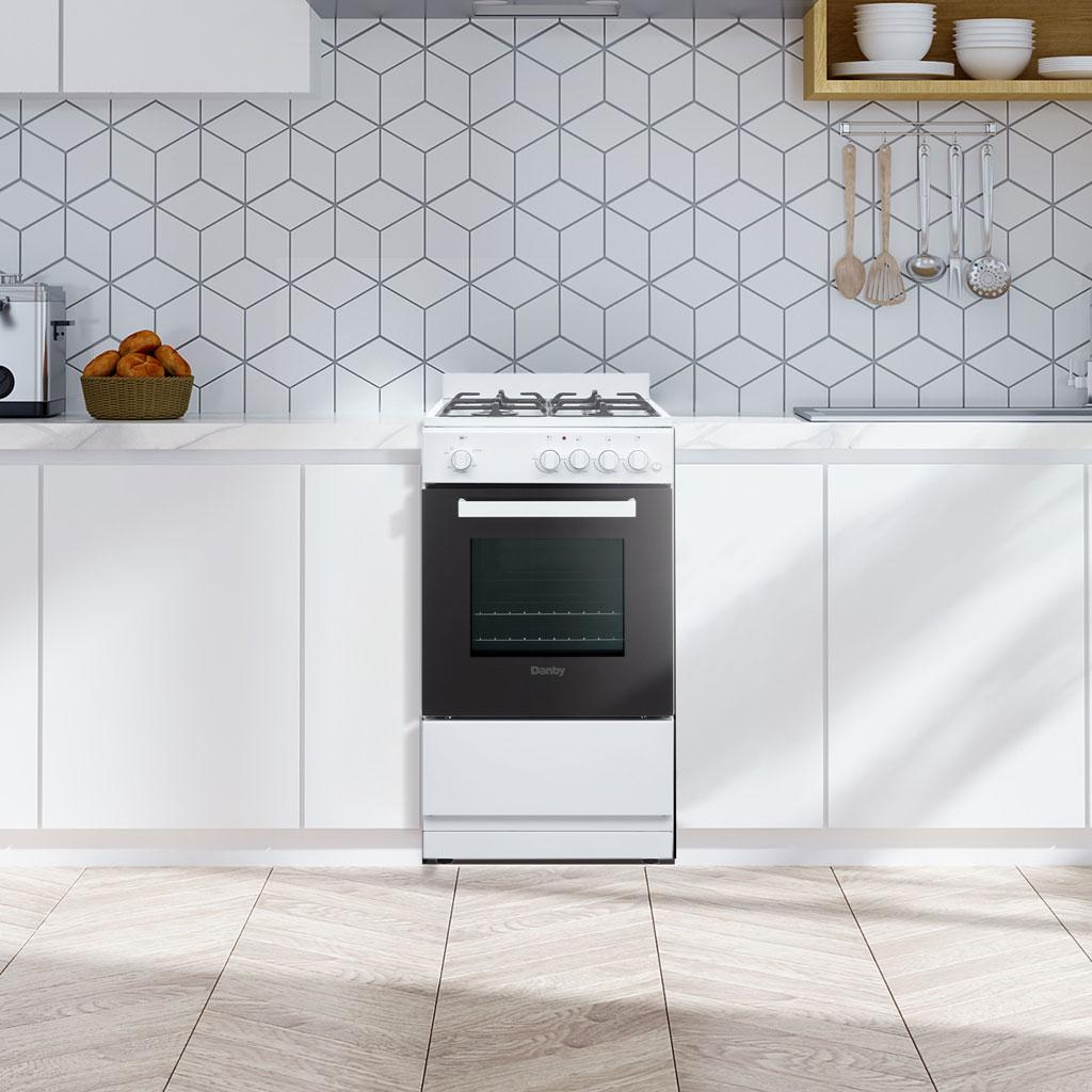 Danby 20" Wide Gas Range in White
