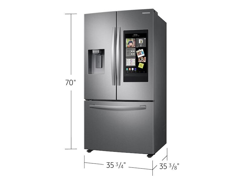26.5 cu. ft. Large Capacity 3-Door French Door Refrigerator with Family Hub™ and External Water & Ice Dispenser in Stainless Steel