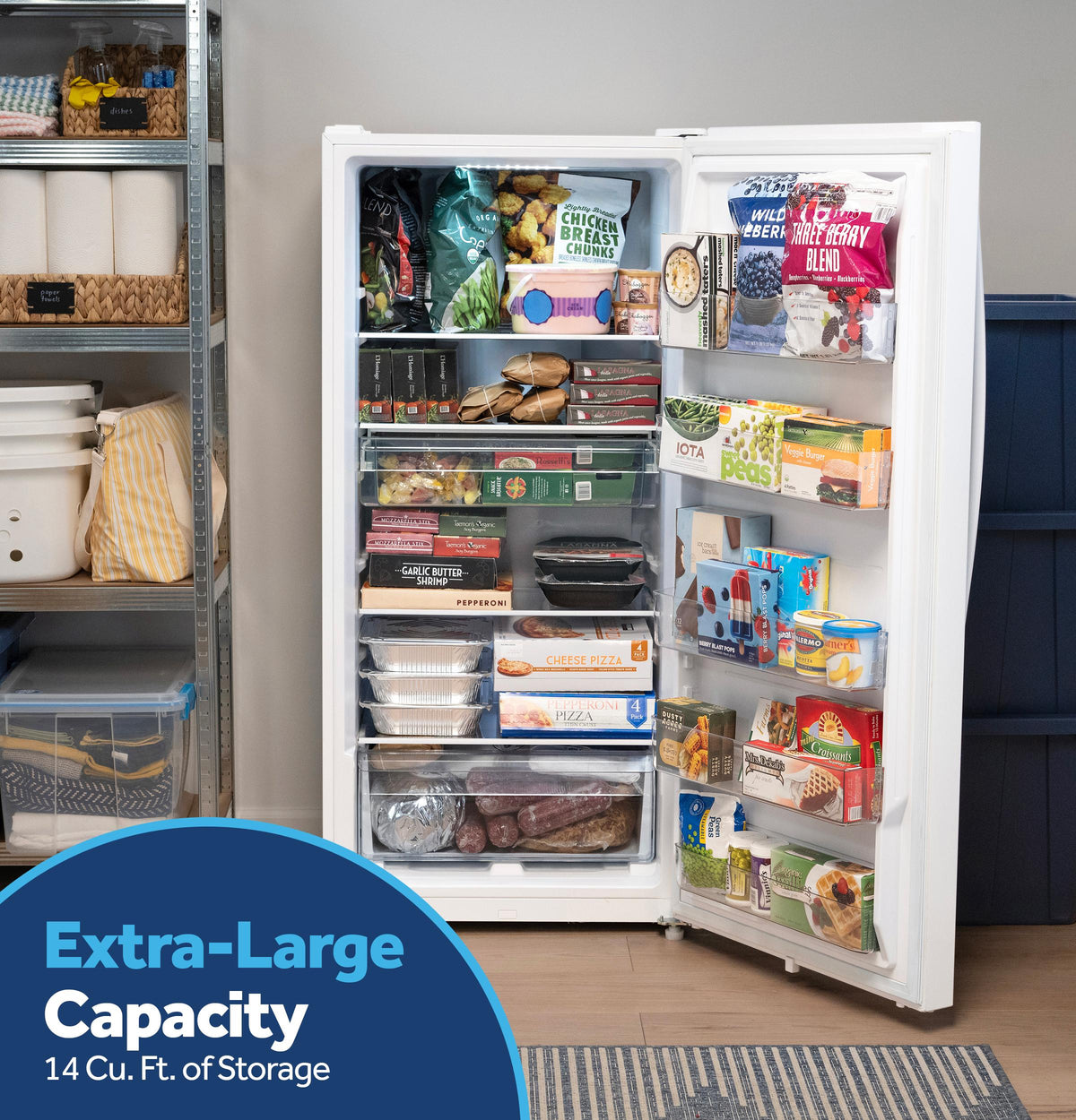GE® ENERGY STAR® 14.3 Cu. Ft. Smart Garage Ready Convertible Upright Freezer