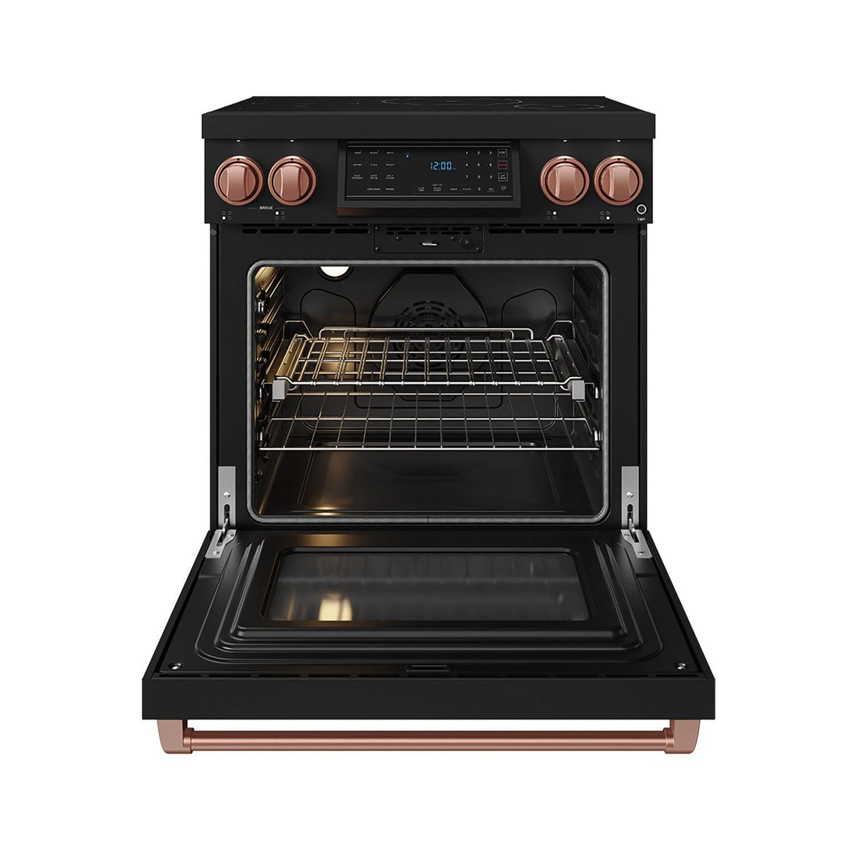 30 Inch Professional Induction Range With Tilt Panel Touch Control In Black and Rose Gold Gordon Ramsay Series