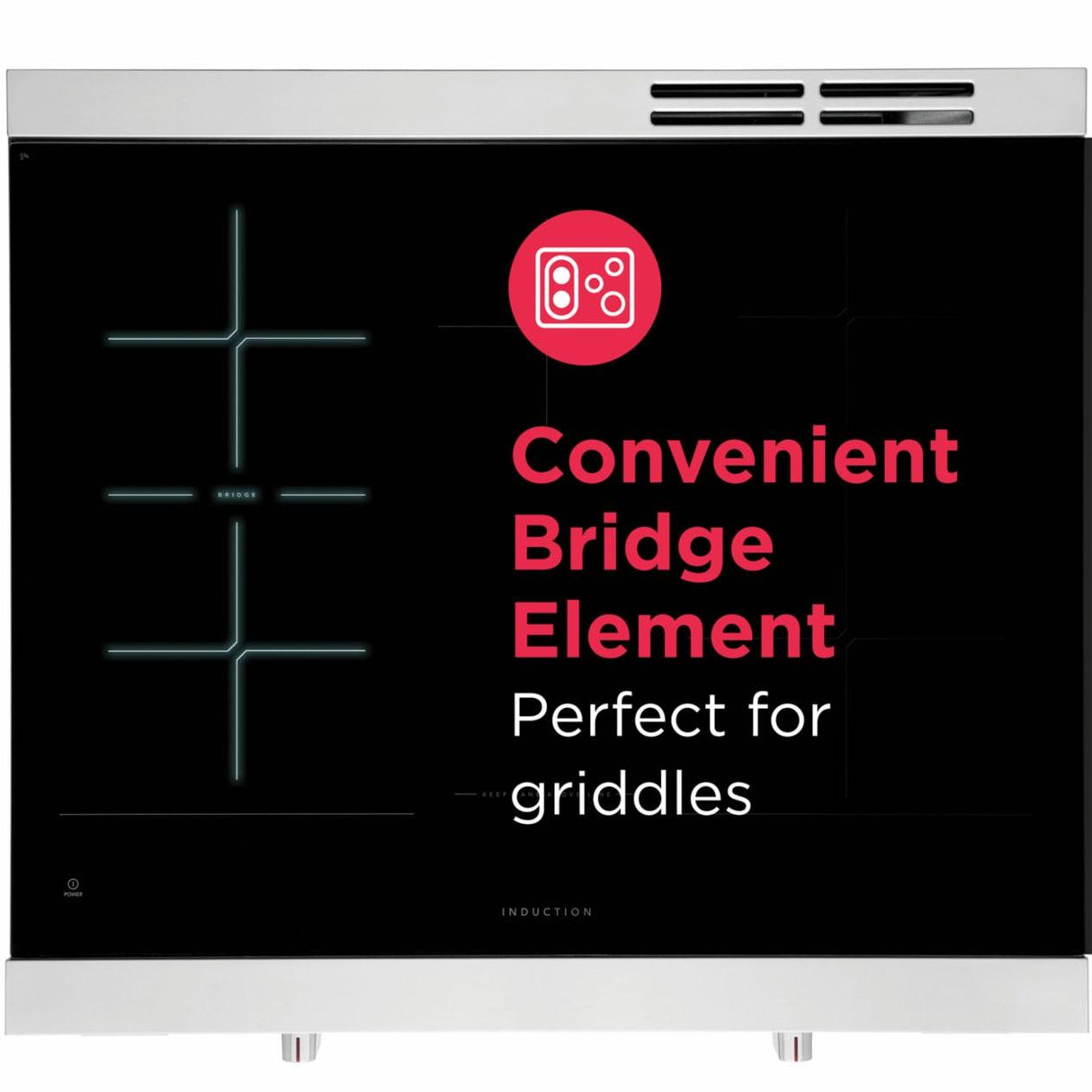 30" Induction Range with Total Convection