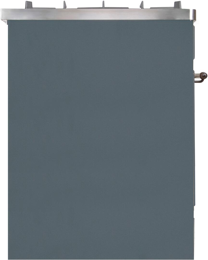 Majestic II 30 Inch Dual Fuel Liquid Propane Freestanding Range in Blue Grey with Bronze Trim