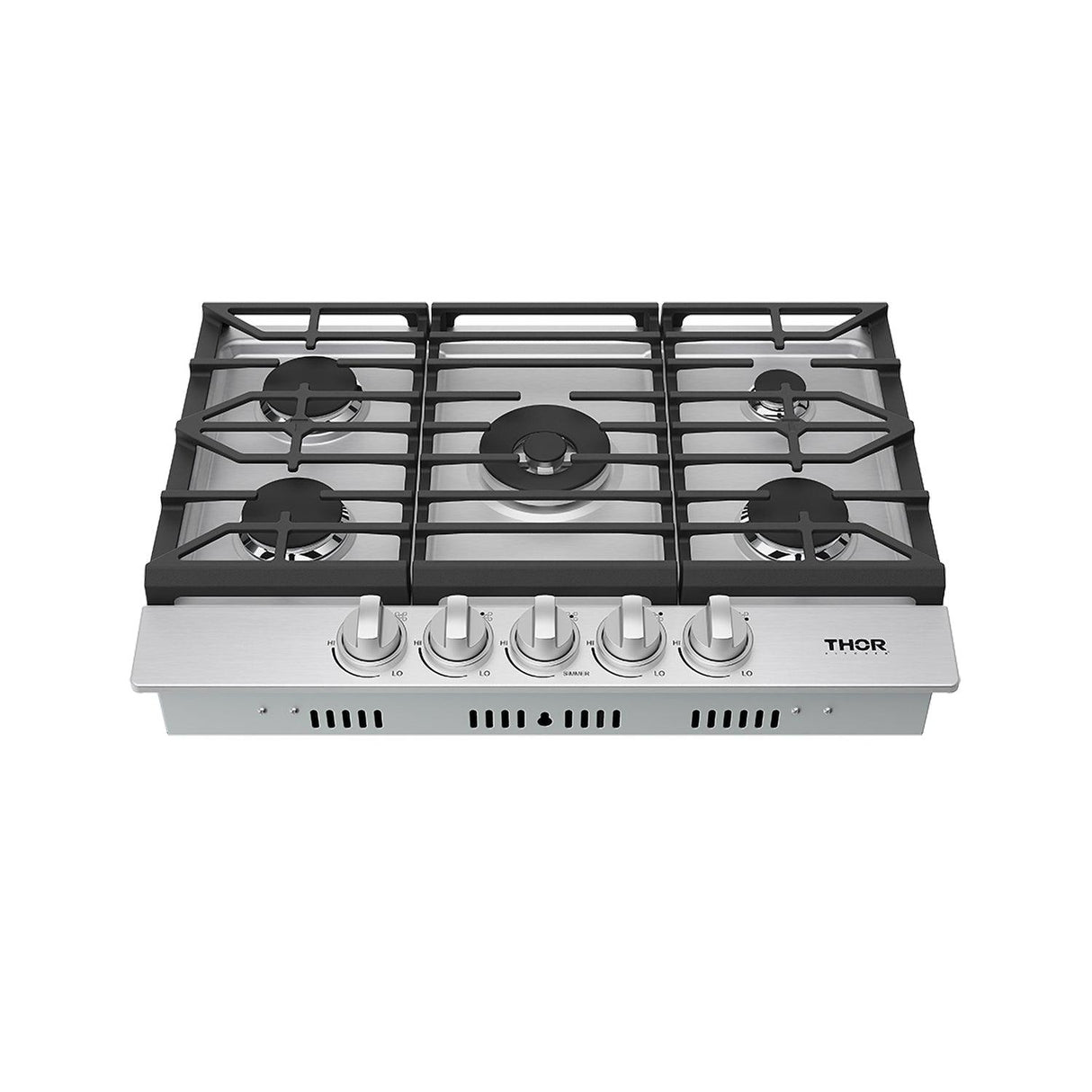30 Inch Professional Gas Cooktop In Stainless Steel