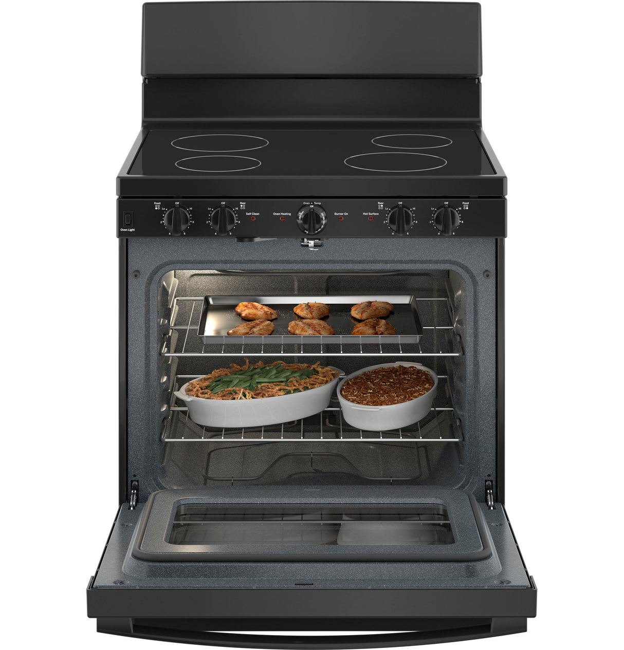 GE® ENERGY STAR® 30" Free-Standing Electric Radiant Smooth Cooktop Range