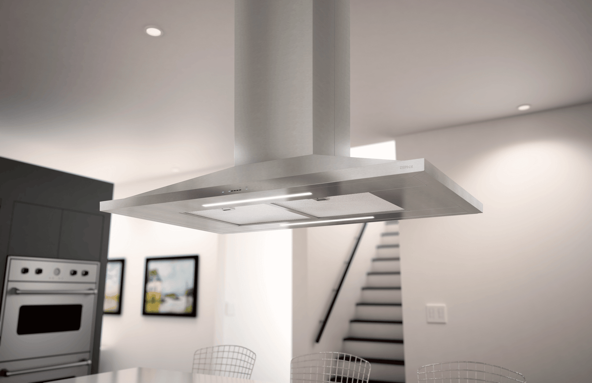 Anzio, Island, 90cm, SS, 600 CFM, ACT, LED