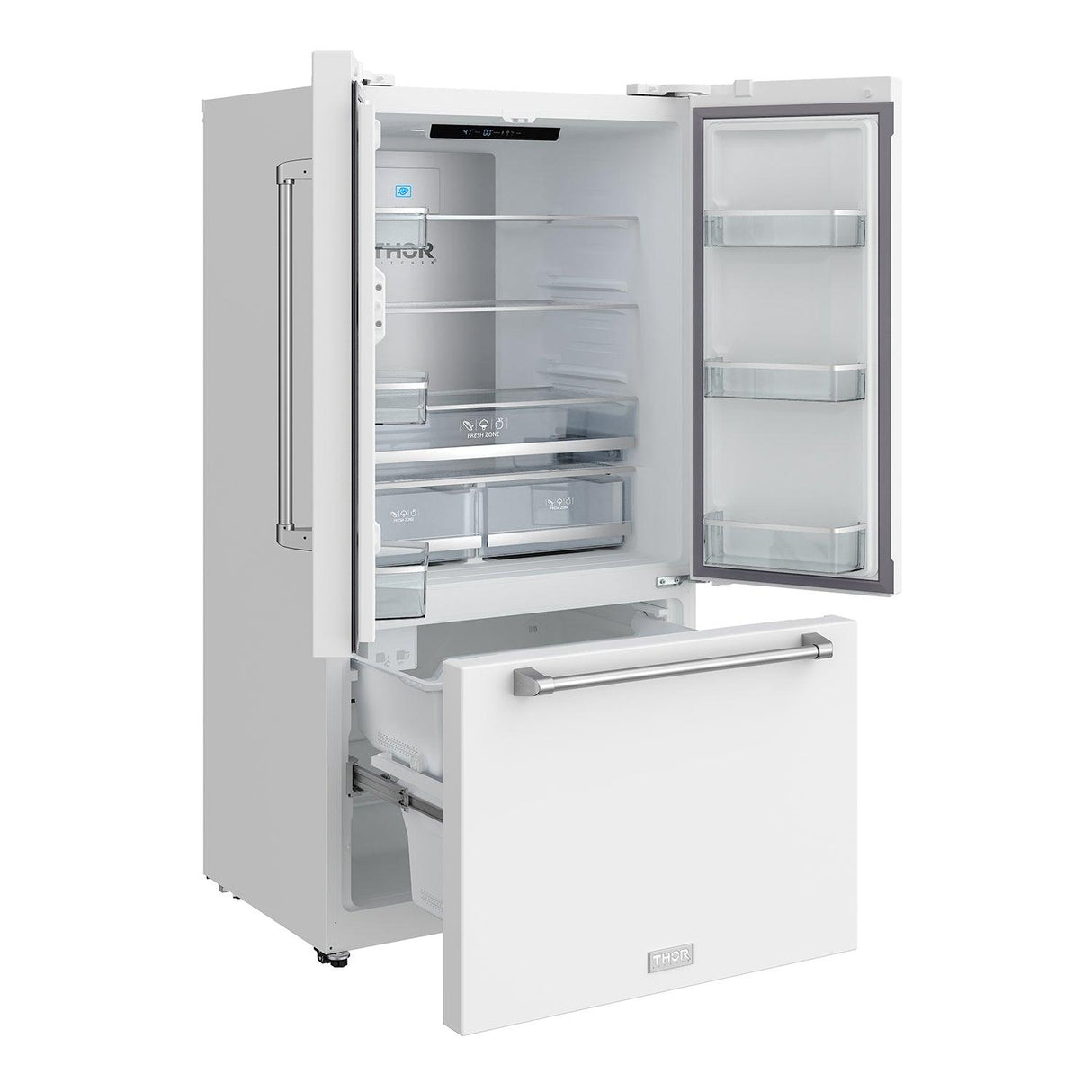 36 Inch Collection French Door Counter Depth Refrigerator With Ice Maker - White Gordon Ramsay Series