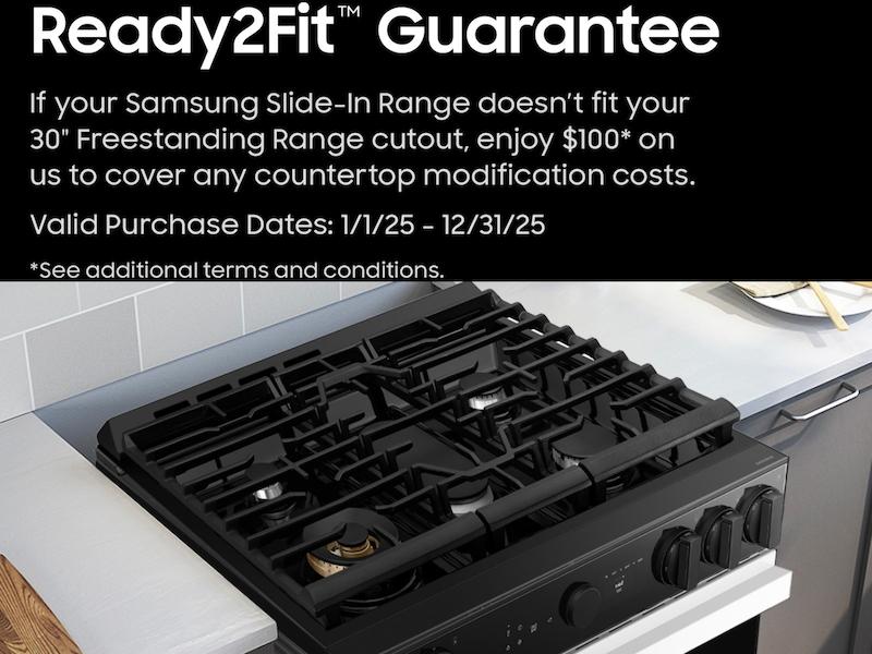 Bespoke Smart Slide-In Dual Fuel Range 6.3 cu. ft. with Flex Duo™ & Illuminated Precision Knobs in Stainless Steel