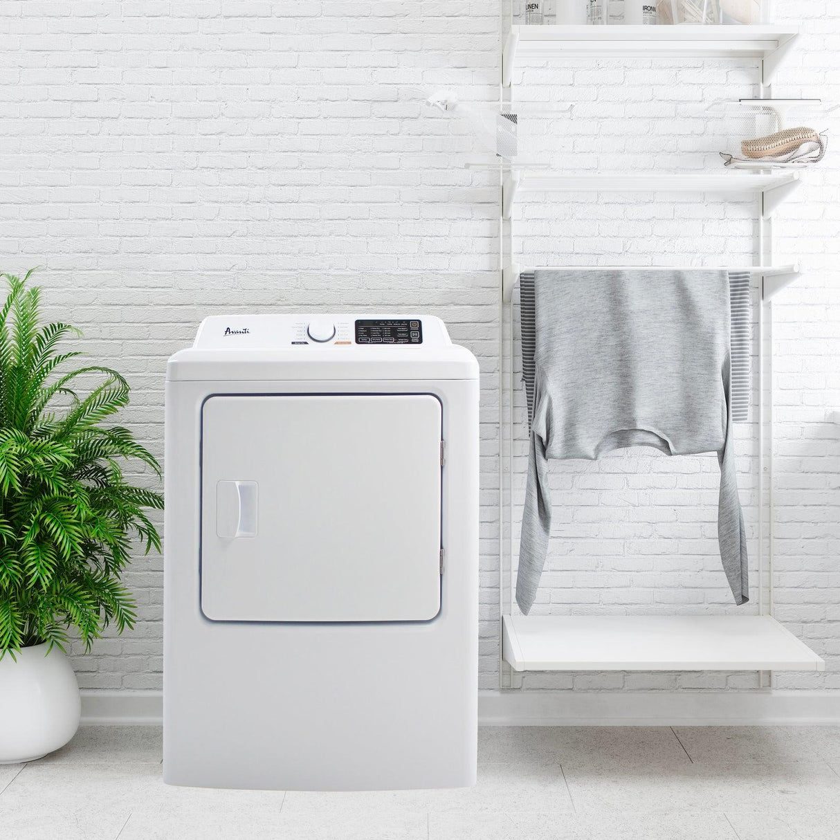 Avanti Front Load Gas Vented Clothes Dryer, 7.0 cu. ft. Capacity - White / 7.0 cu. ft.