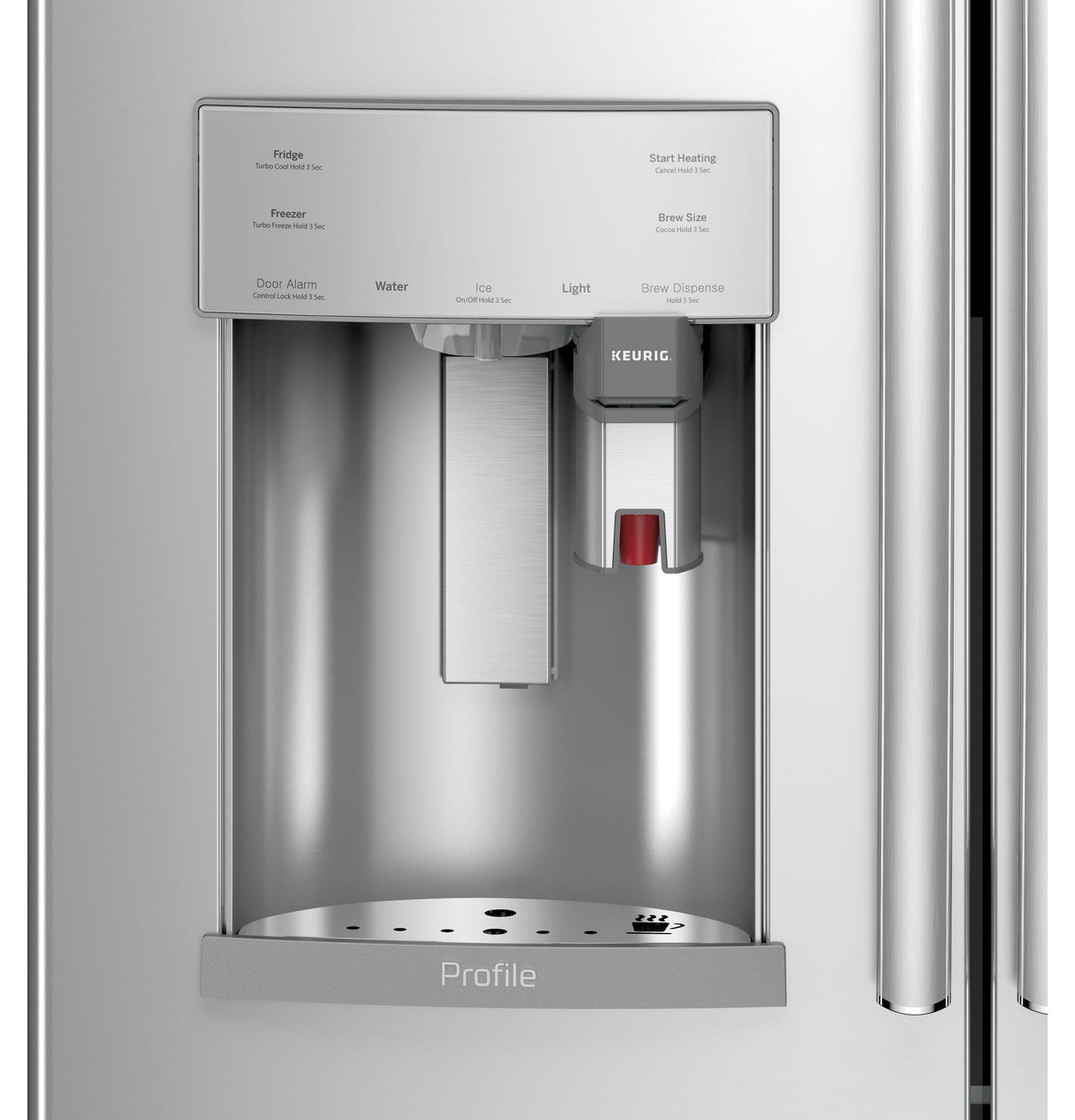 GE Profile™ Series ENERGY STAR® 22.1 Cu. Ft. Smart Counter-Depth French-Door Refrigerator with Keurig® K-Cup® Brewing System