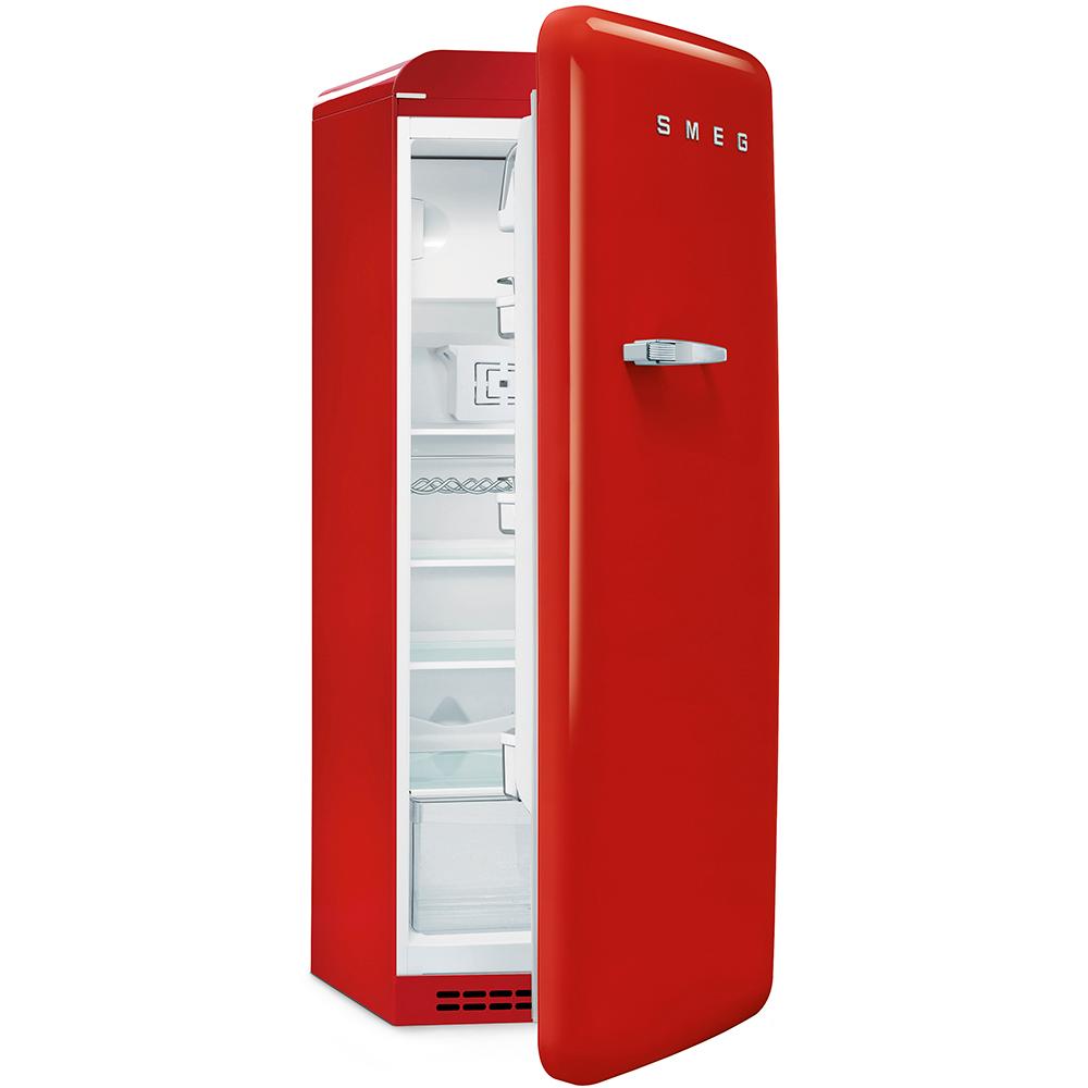 Approx 24" 50'S Style Refrigerator with ice compartment, Red, Right hand hinge