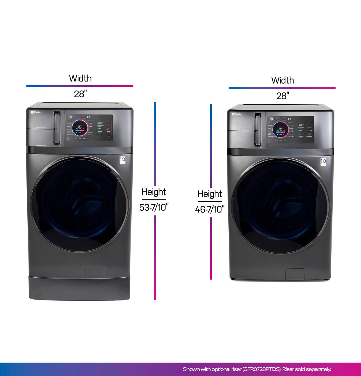 GE Profile ENERGY STAR 4.8 cu. ft. Capacity UltraFast Combo with Ventless Inverter Heat Pump Technology Washer/Dryer