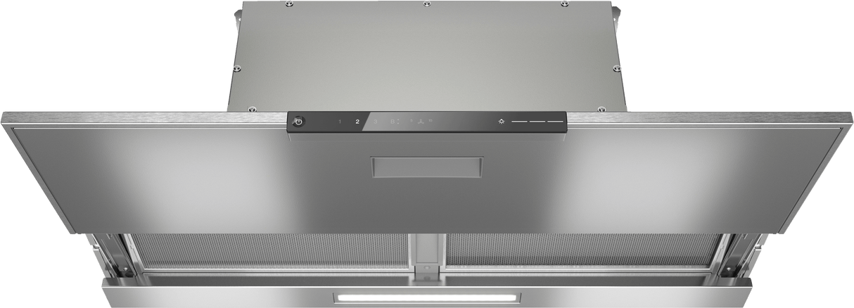 DAS 8930 Stainless steel - Built-in ventilation hood with intuitive SmartControl White controls for use in narrow upper cabinets