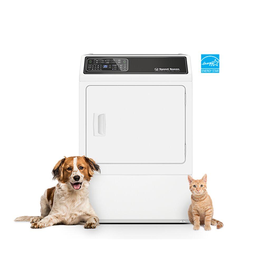 DF7 Sanitizing White Gas Dryer with Front Control Pet Plus™ Steam Over-Dry Protection Technology ENERGY STAR® Certified 5-Year Warranty