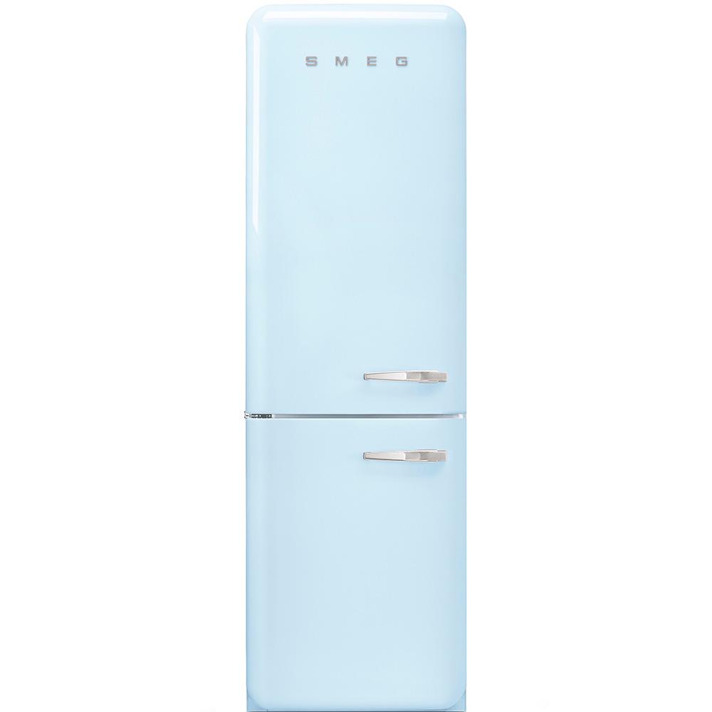 Approx 24" 50'S Style refrigerator with automatic freezer, Pastel blue, Left hand hinge