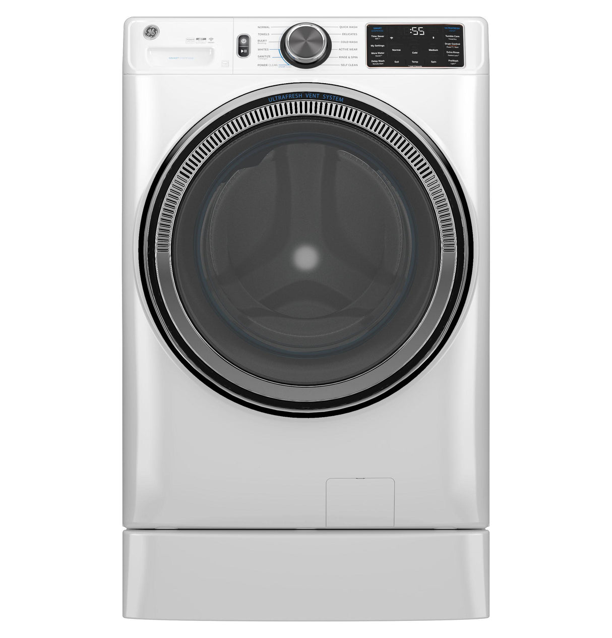 GE® ENERGY STAR® 5.0 cu. ft. Capacity Smart Front Load Steam Washer with SmartDispense™ UltraFresh Vent System with OdorBlock™ and Steam