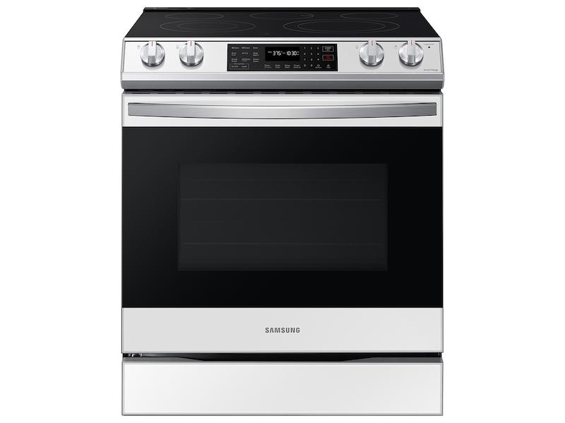 Bespoke 6.3 cu. ft. Smart Slide-in Electric Range with Air Fry & Convection in White Glass