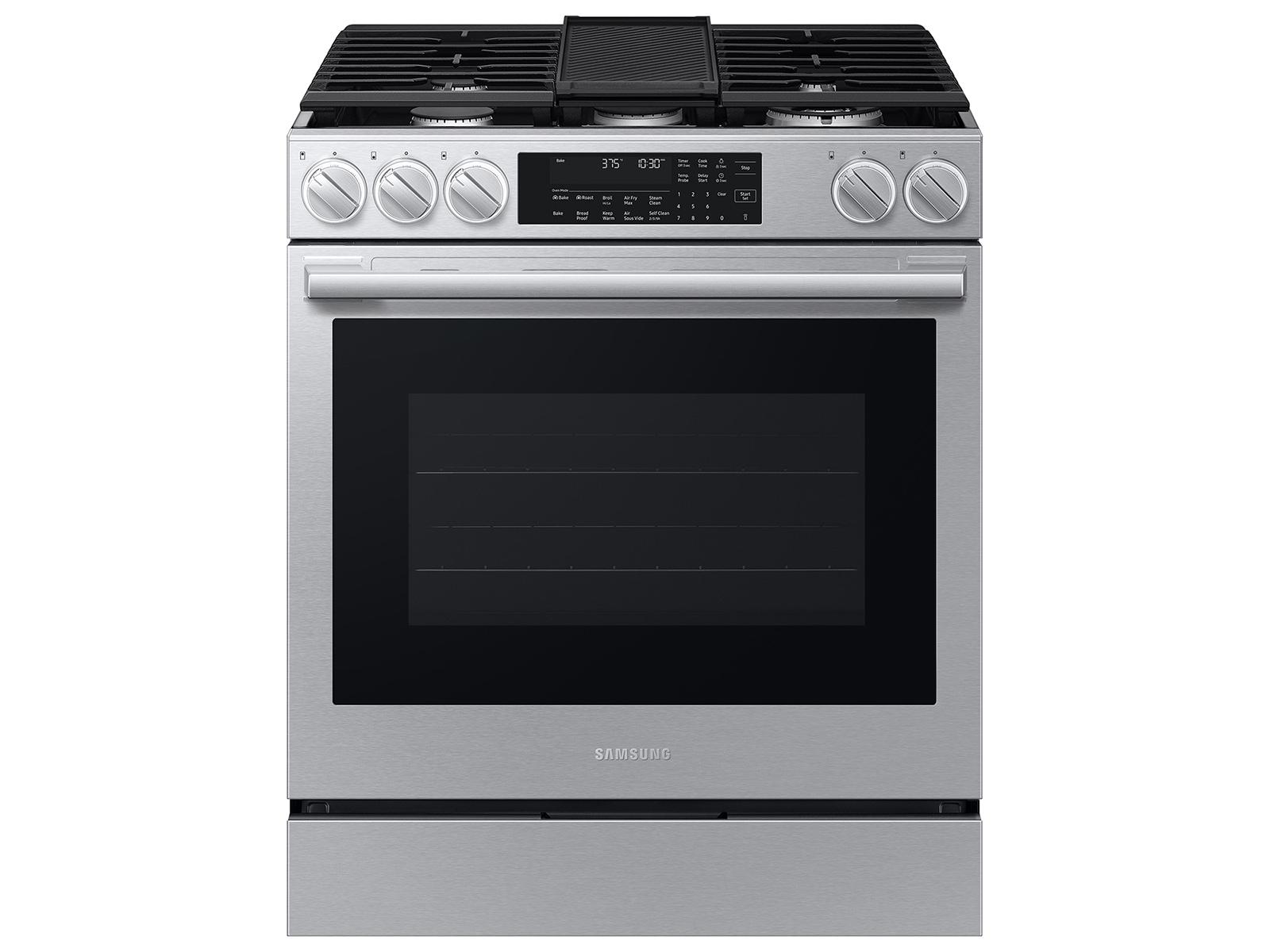 Bespoke Smart Slide-in Dual Fuel Range Pro Style Elite Design Illuminated Knobs Air Fry Max