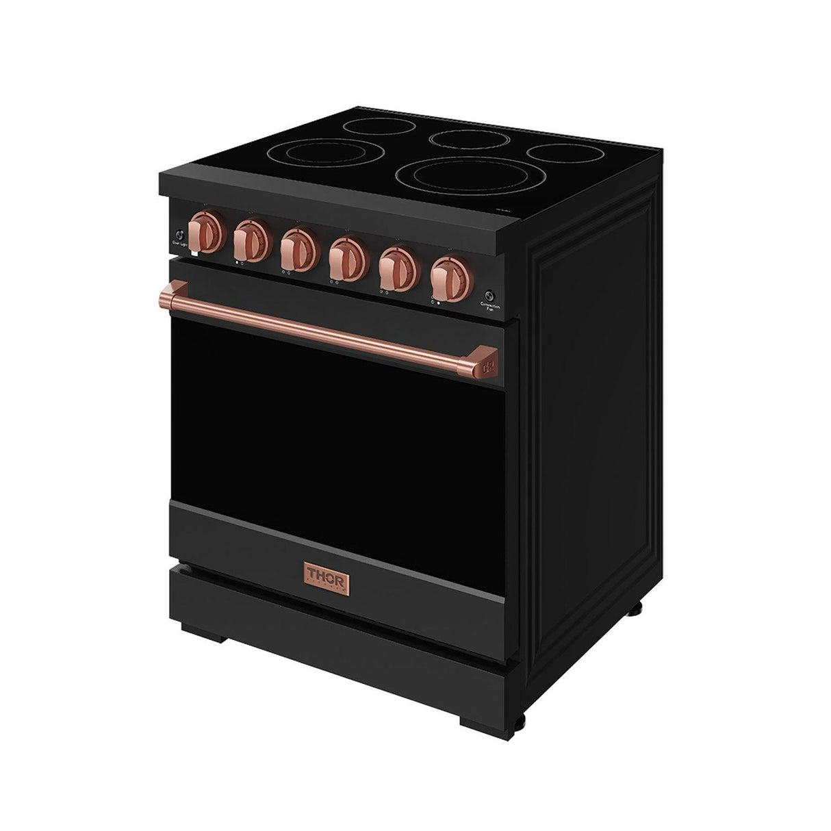 30 Inch Professional Electric Range With Precision Knob Control In Black and Rose Gold Gordon Ramsay Series