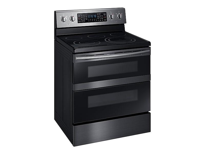 5.9 cu ft. Smart Freestanding Electric Range with Flex Duo™ & Dual Door in Black Stainless Steel