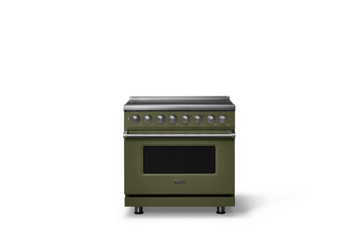 36"W. Induction Range (Finish: Martini, Trim: Polished Chrome)