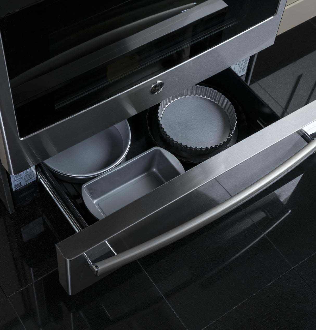 GE® 30" Slide-In Front-Control Convection Gas Range