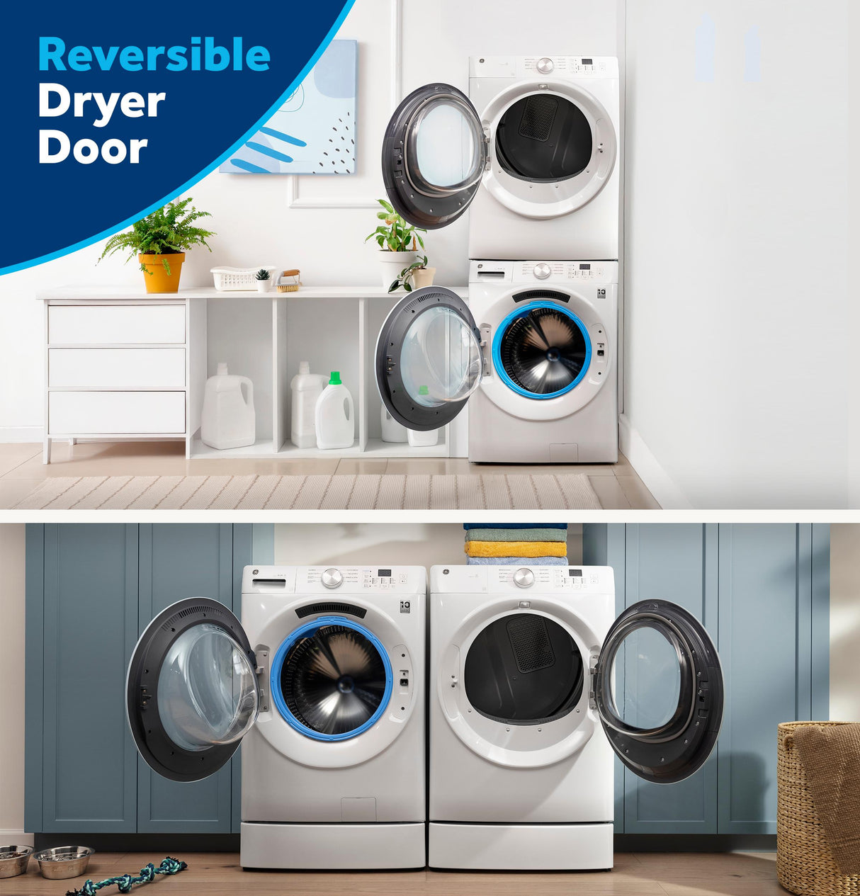 GE® ENERGY STAR® 7.8 cu. ft. Capacity Smart Front Load Gas Dryer