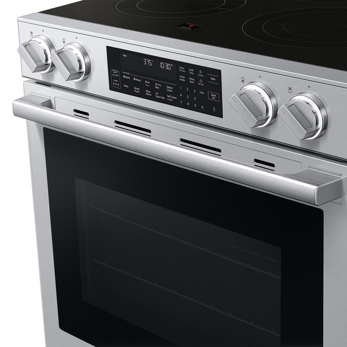 Bespoke Smart Slide-in Electric Range Pro Style Elite Design Illuminated Knobs Air Fry Max