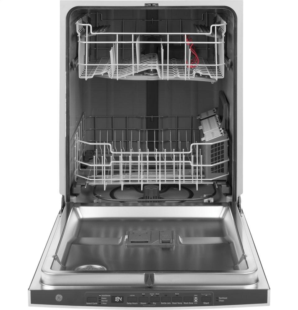GE® Hybrid Stainless Steel Interior Dishwasher with Hidden Controls