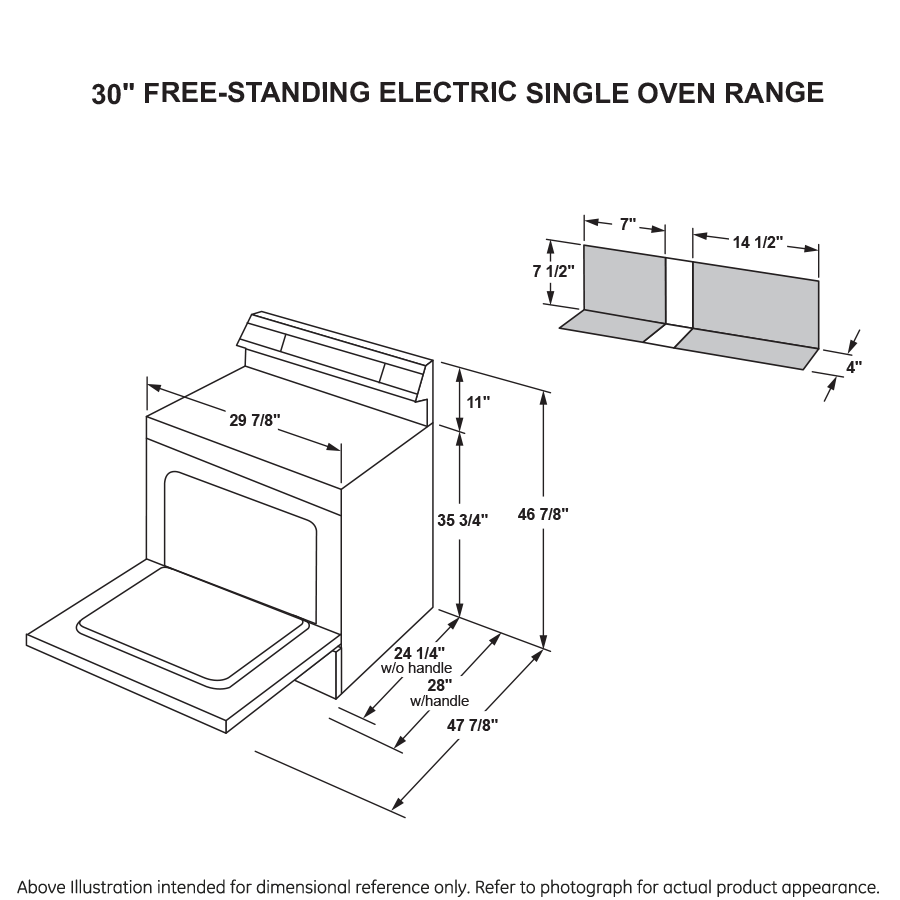 GE® 30" Free-Standing Electric Range