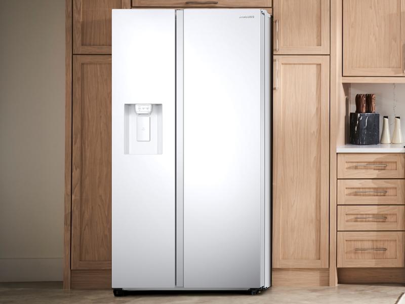 27.4 cu. ft. Large Capacity Side-by-Side Refrigerator in White
