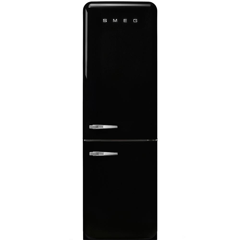Approx 24" 50'S Style refrigerator with automatic freezer, Black, Right hand hinge