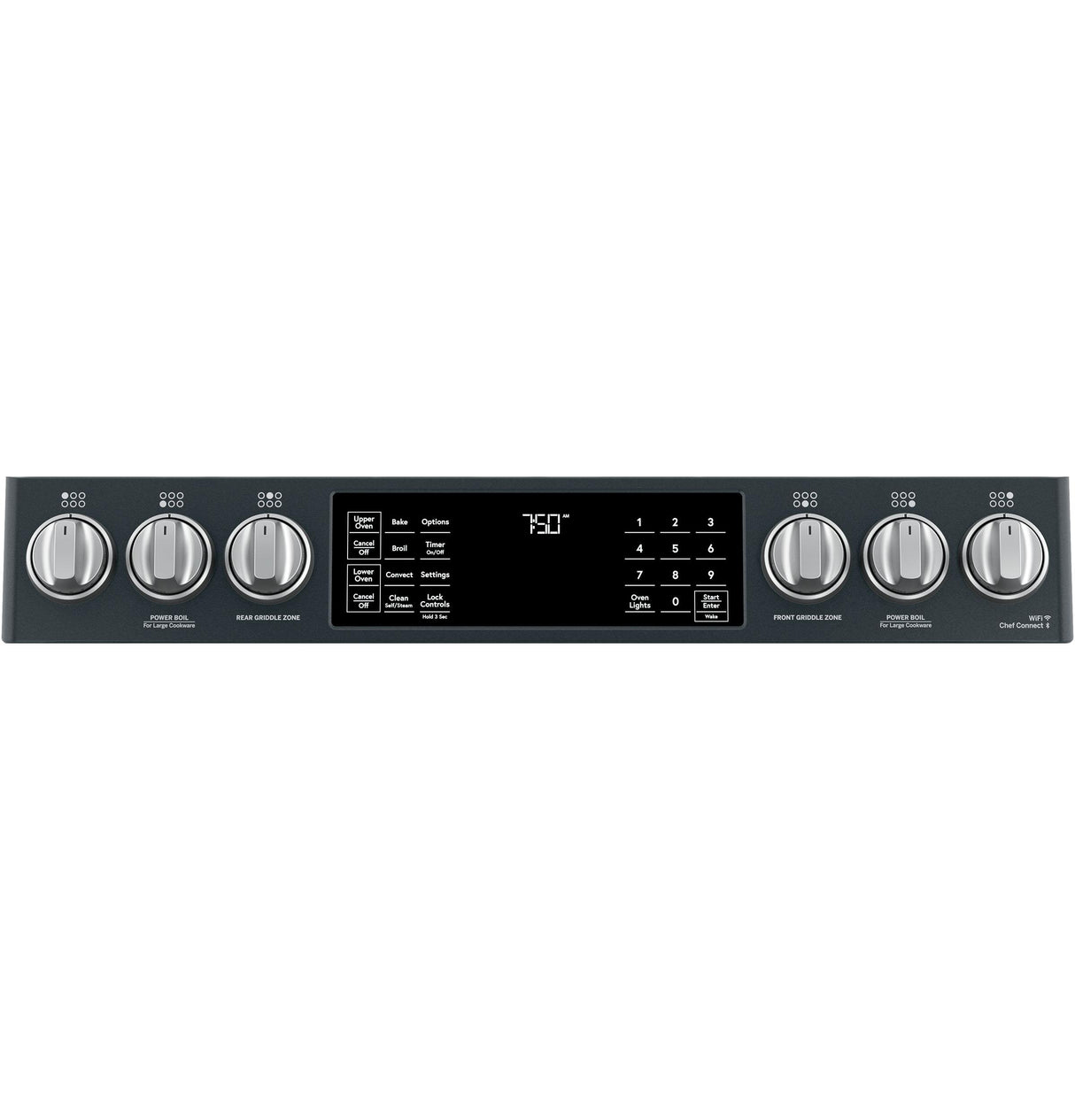 Café™ 30" Smart Slide-In, Front-Control, Gas Double-Oven Range with Convection
