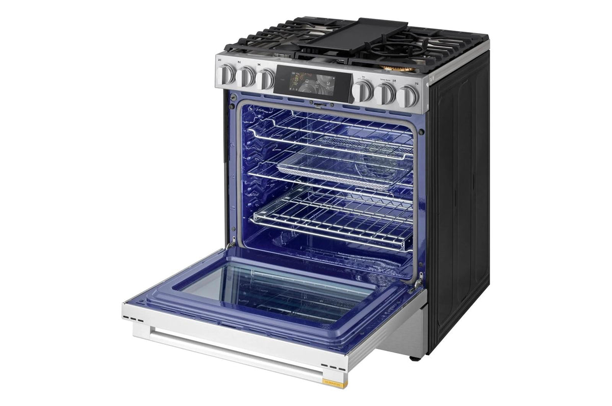 LG SIGNATURE 6.3 cu. ft. Single Oven Gas Slide-in Range with Dynamic Probake Convection® , Air Fry, Air Sous Vide, Roast, and Pizza mode