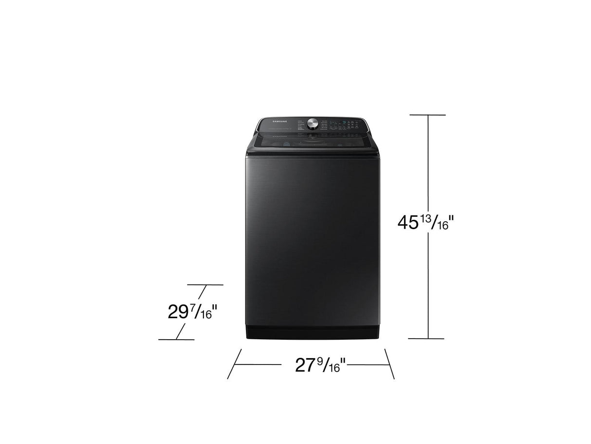 5.5 cu. ft. Extra-Large Capacity Smart Top Load Washer with Super Speed Wash in Brushed Black