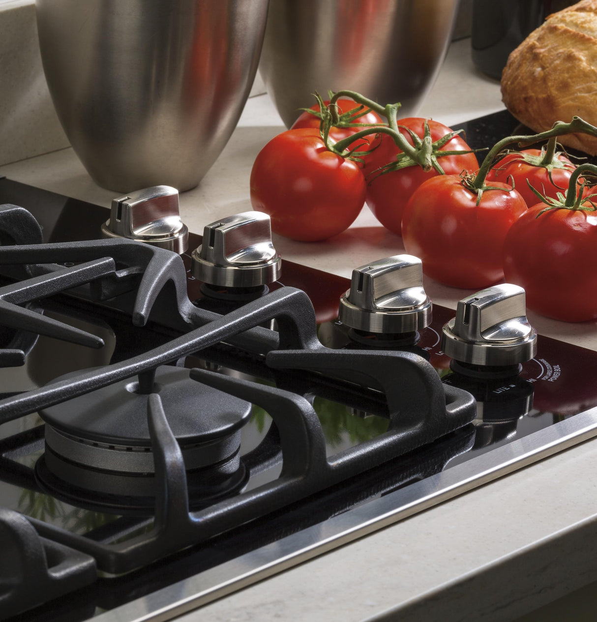 GE® 30" Built-In Gas on Glass Cooktop with Dishwasher Safe Grates