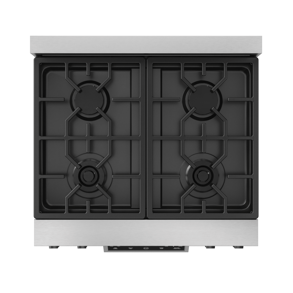 30 Inch Professional Gas Range With Tilt Panel Touch Control In Stainless Steel/black Gordon Ramsay Serie
