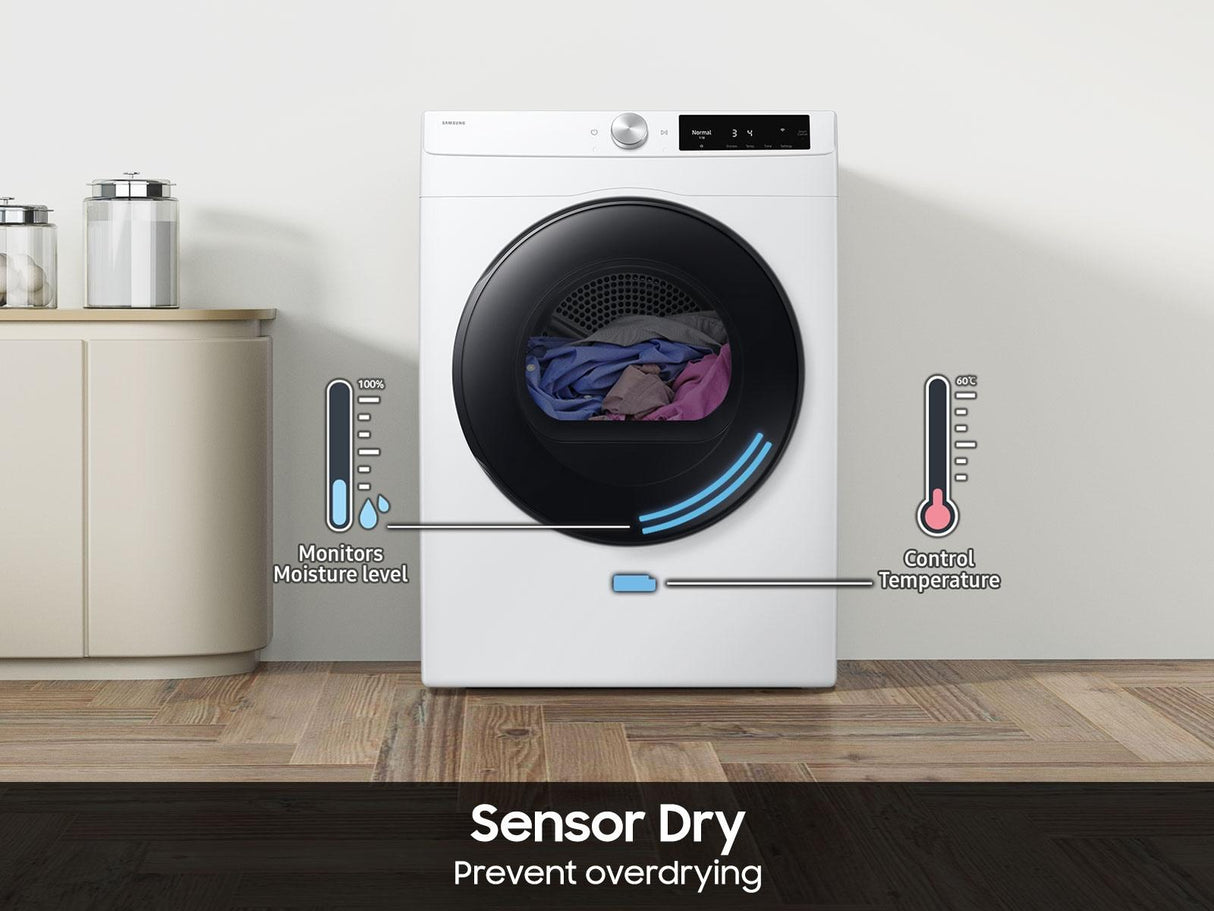 Compact Electric Dryer Wi-Fi Connectivity Sensor Dry 4.0 cu.ft.