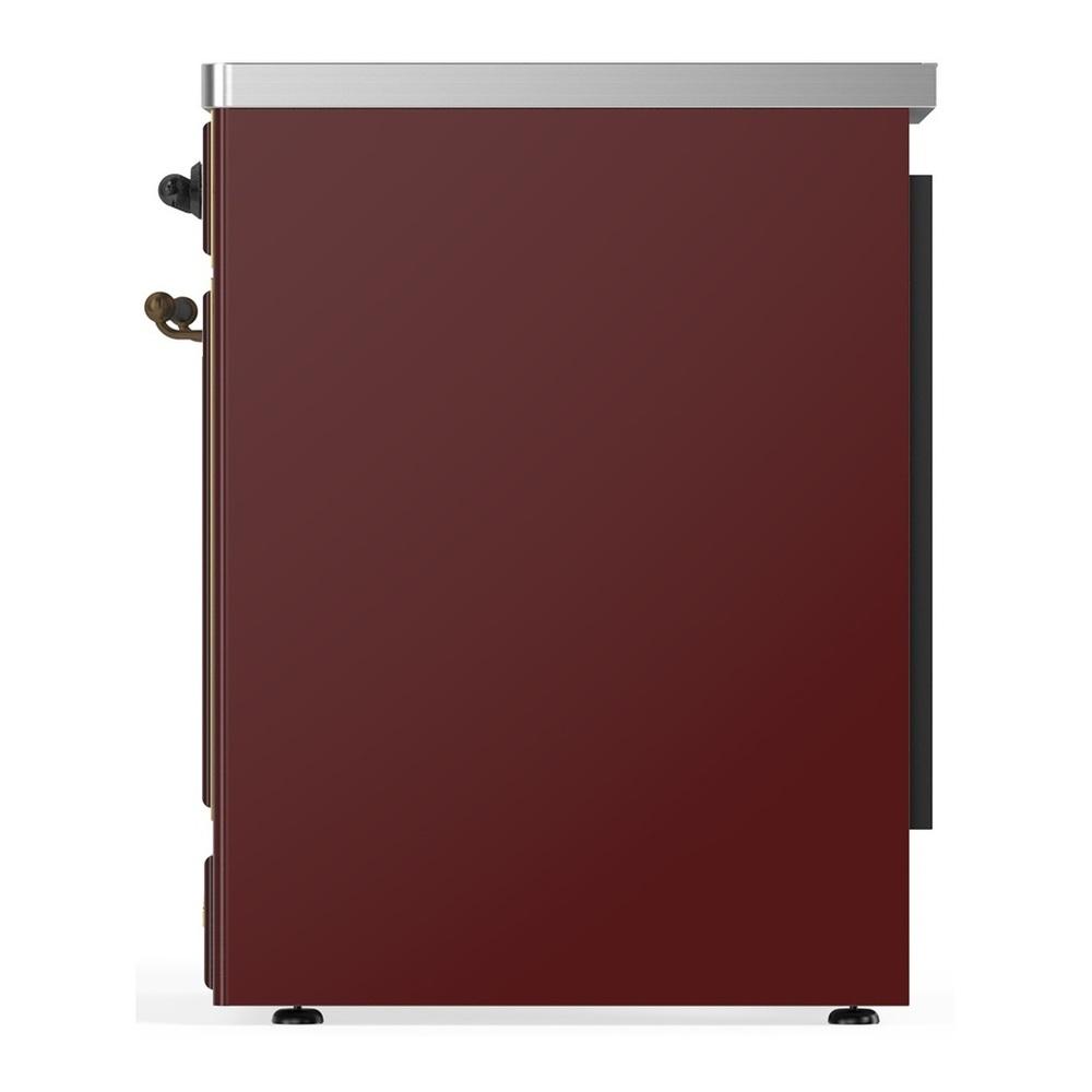 ILVE UMIB30QNR3BUB Majestic III 30 inch Induction Range with 4 Elements, 4 cu. ft. Oven Capacity (Solid Door, Burgundy, Burnished)