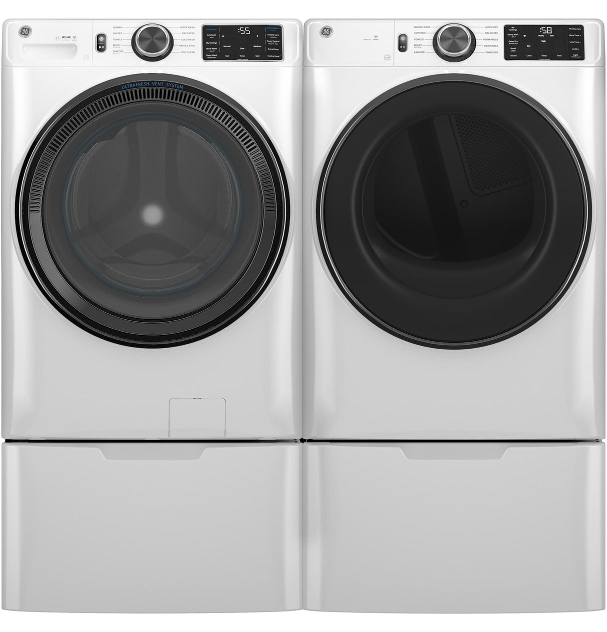GE® ENERGY STAR® 7.8 cu. ft. Capacity Smart Front Load Electric Dryer with Sanitize Cycle